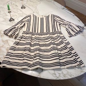 Alice + Olivia Stripped Mini with Bell Sleeves